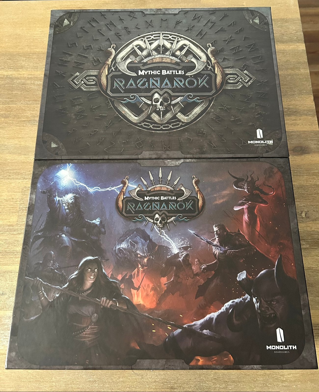 Mythic Battles: Ragnarök + Storage box!, Hobby en Vrije tijd, Gezelschapsspellen | Bordspellen, Een of twee spelers, Ophalen, Zo goed als nieuw