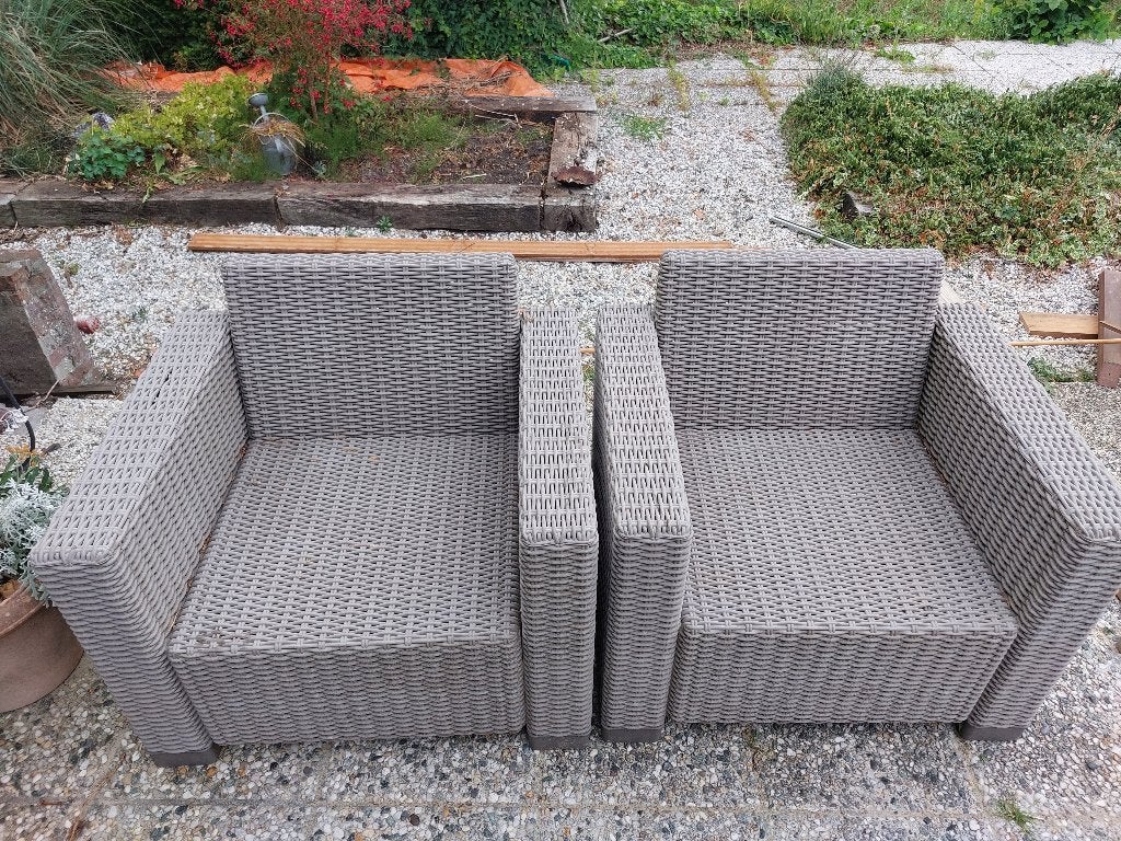 Tuinstoelen Rotan/Wicker, Tuin en Terras, Ophalen, Gebruikt, Kunststof, Stapelbaar