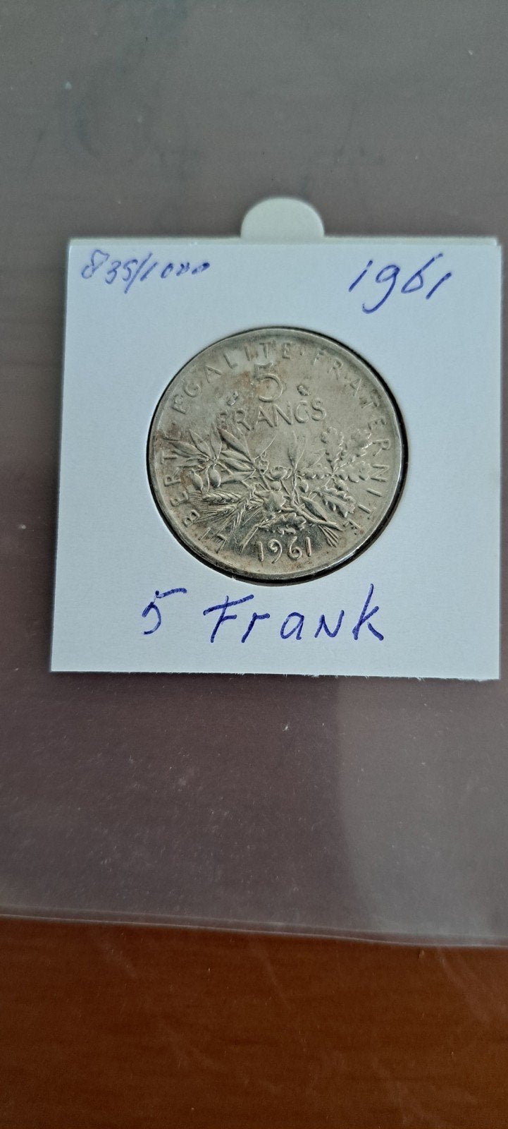 5 Franse frank  1961, Ophalen of Verzenden, Koningin Beatrix