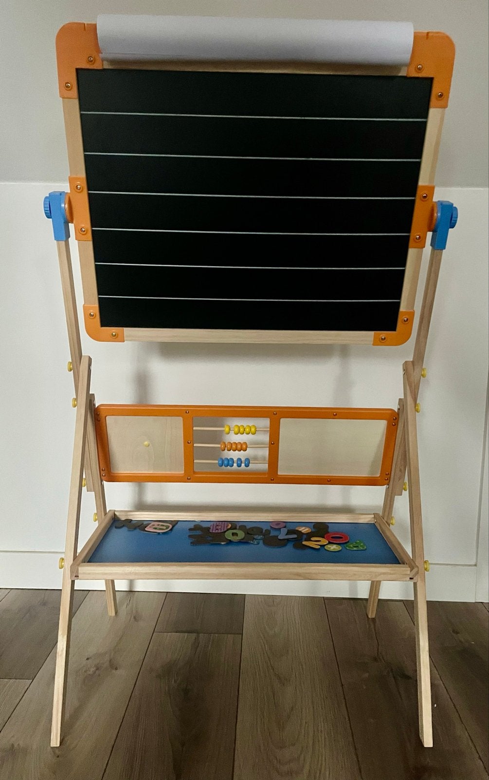 Schildersezel whiteboard, krijtbord, magneten, klok, telraam, Ophalen, Zo goed als nieuw, Knutselen