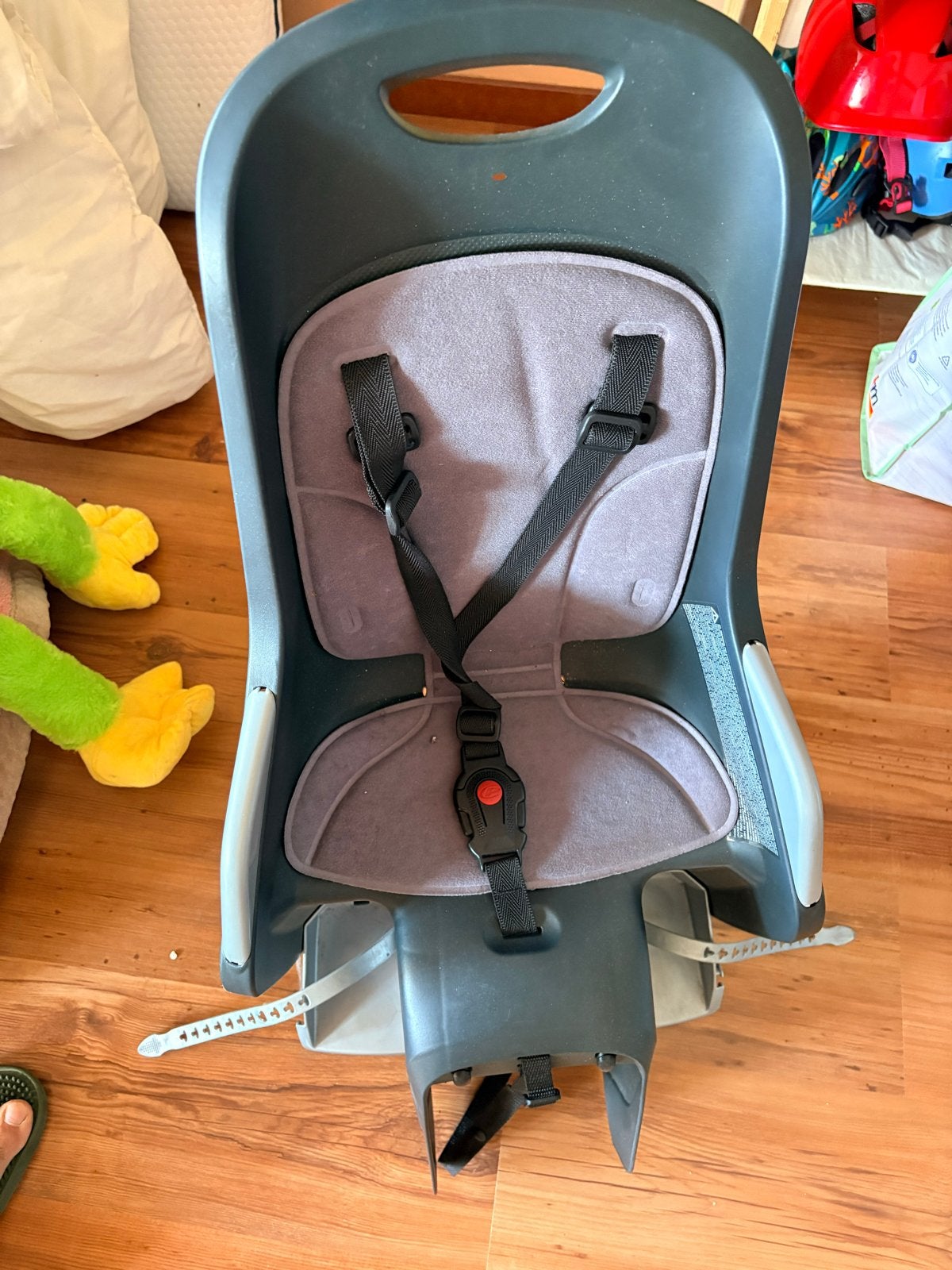 Polisport Bubbly Maxi Achterzitje - Grijs/Zwart, Ophalen, Achterzitje, 0 t/m 18 kg, Gebruikt