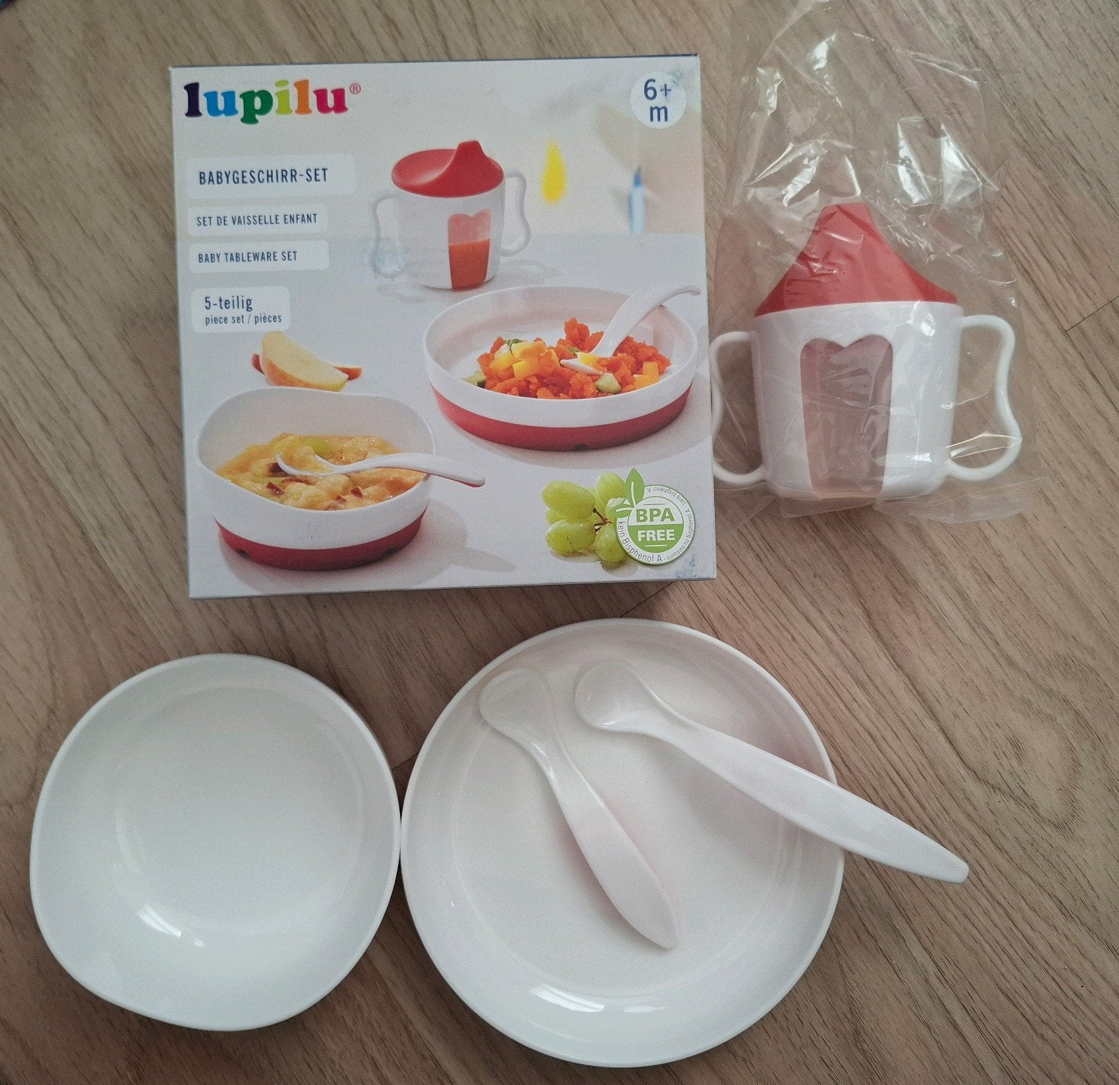 Lupilu 5-delige baby-serviesset,  set 1, Kinderen en Baby's, Ophalen of Verzenden, Nieuw, BPA-vrij, Overige typen
