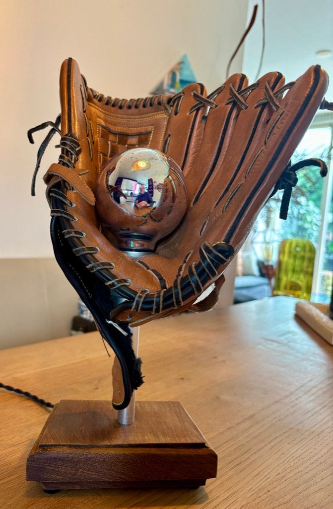 Tafellamp ”Catch” 2, Figuurlamp, Gebruikt, Met schakelaar, Natuurlijk materiaal