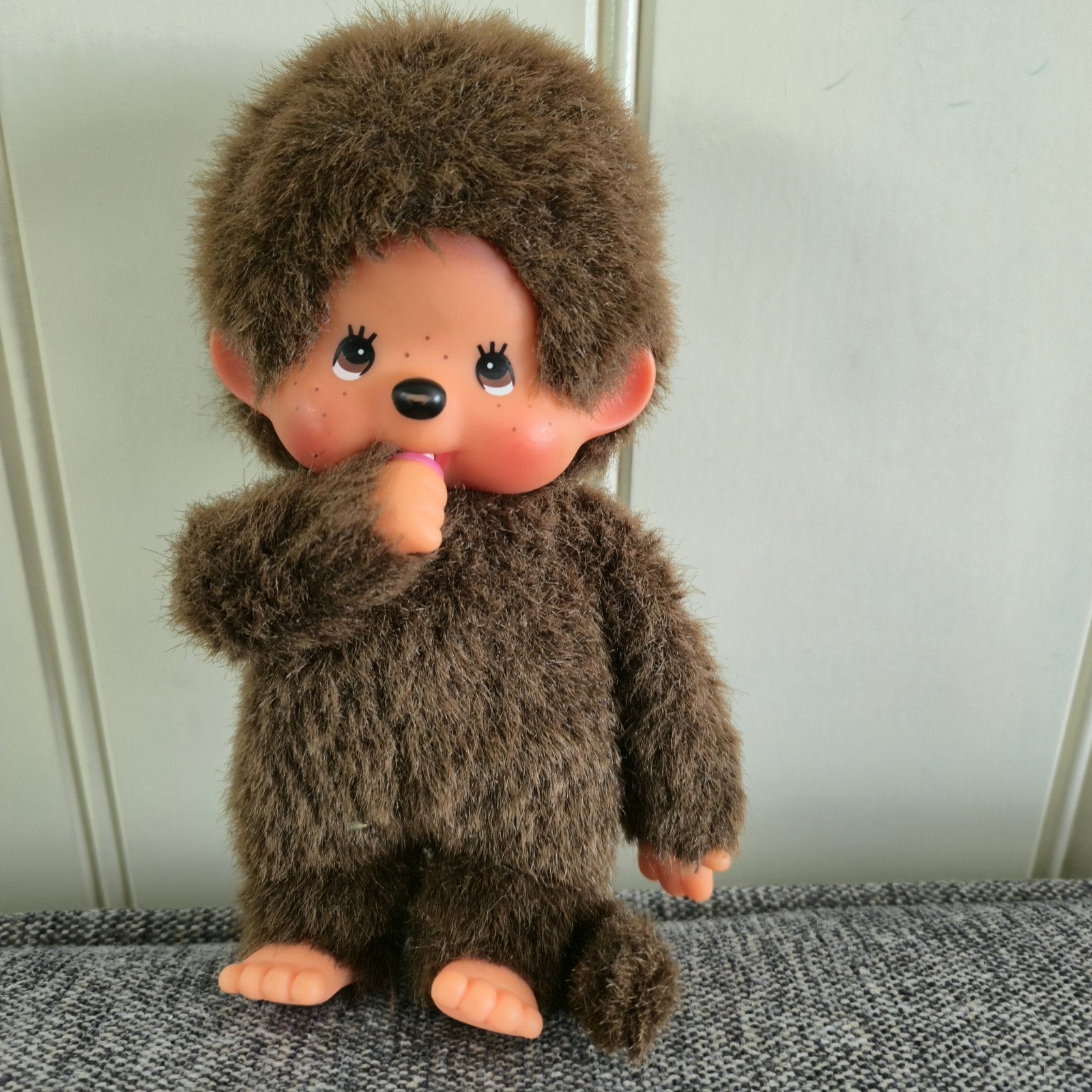 197.  Monchichi aapje 18cm - Vintage knuffel, Kinderen en Baby's, Speelgoed | Knuffels en Pluche, Gebruikt, Overige merken, Overige karakters