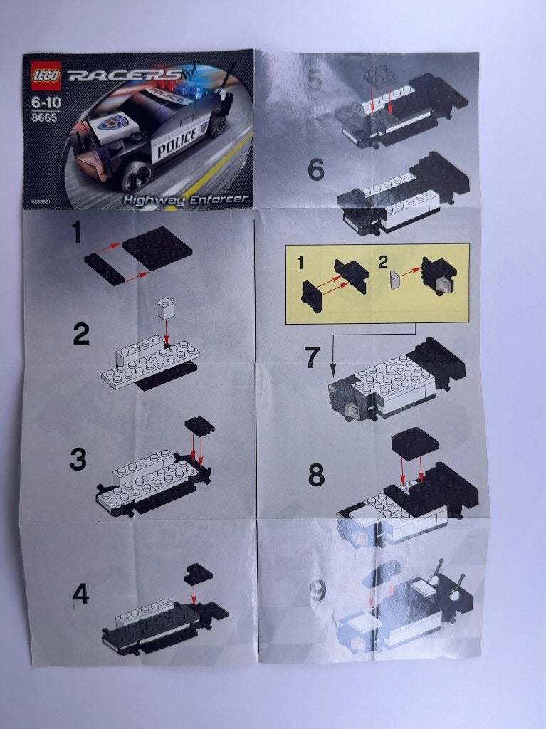 LEGO Racers 8665 (Instructions) for Set 8665 Highway Enforce, Gebruikt, Lego, Overige typen, Ophalen of Verzenden