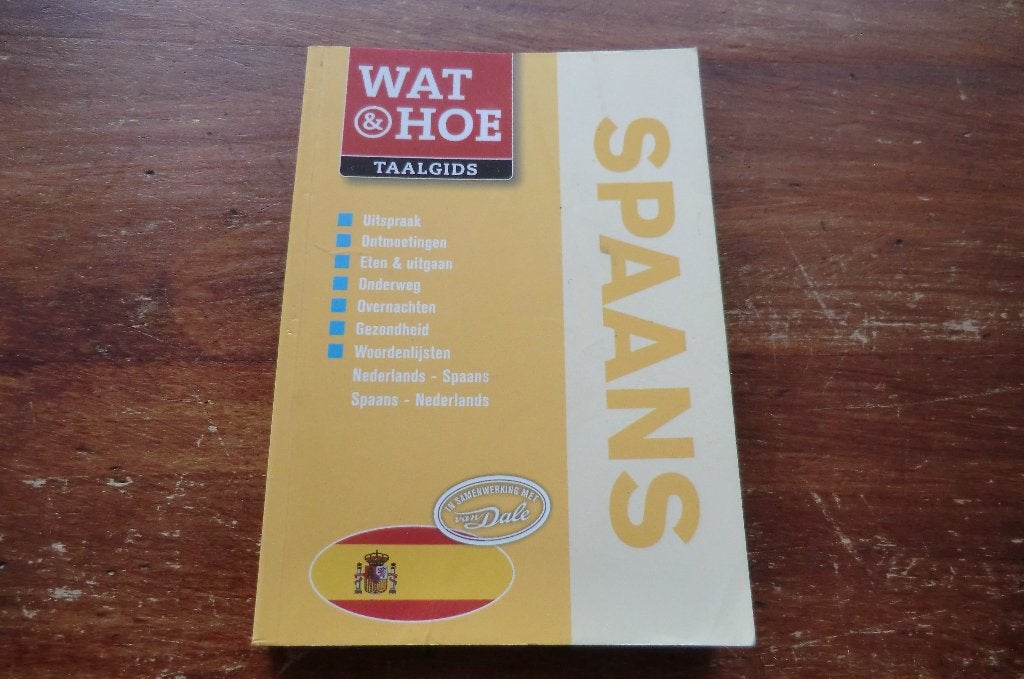 taalgids - Spaans - wat & hoe / Spanje, Boeken, Reisgidsen, Europa, Ophalen of Verzenden, Taalgids, Gelezen