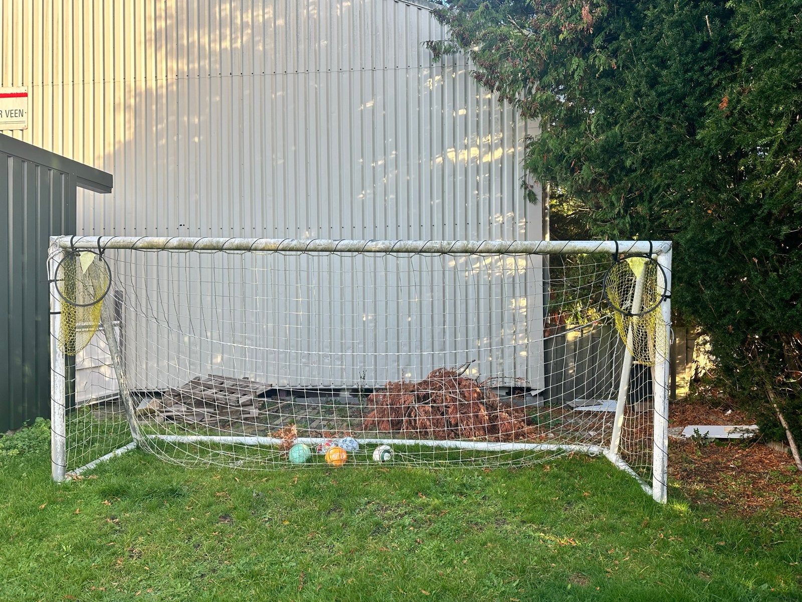 Voetbaldoel met extra nieuw net. 480 b 200 h 150 d, Maat XL, Ophalen of Verzenden, Gebruikt, Overige typen