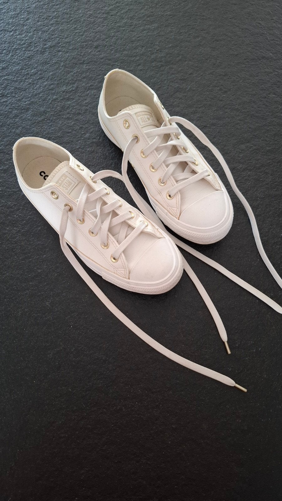 Witte/ecru Converse All Star Sneakers - Maat 39, Wit, Converse, Ophalen of Verzenden, Sneakers of Gympen