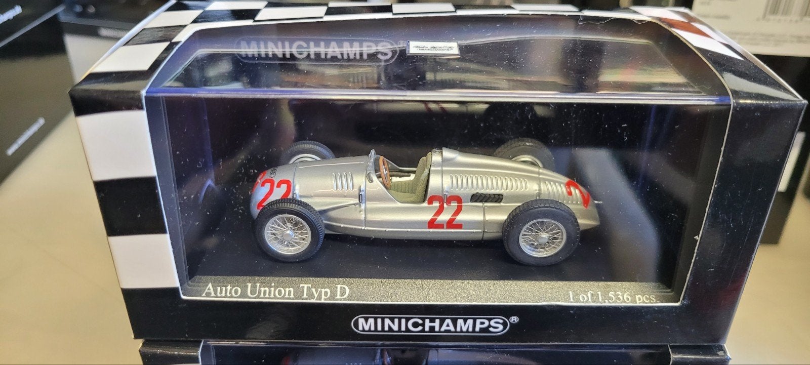 Minichamps Auto Union Typ D Italian GP1938, Ophalen of Verzenden, Nieuw, Auto, MiniChamps