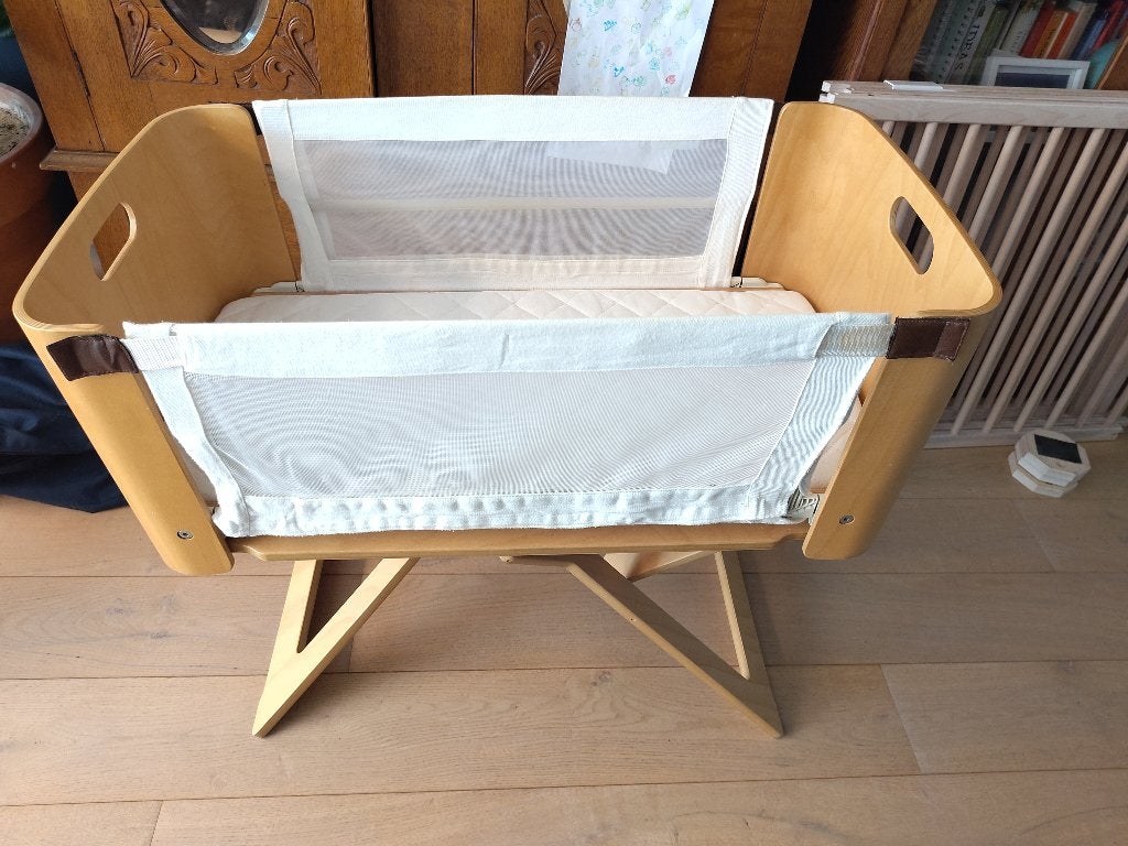 Co-sleeper bednest hout hoogte en hoek verstelbaar, Ophalen of Verzenden, Gebruikt, Wieg