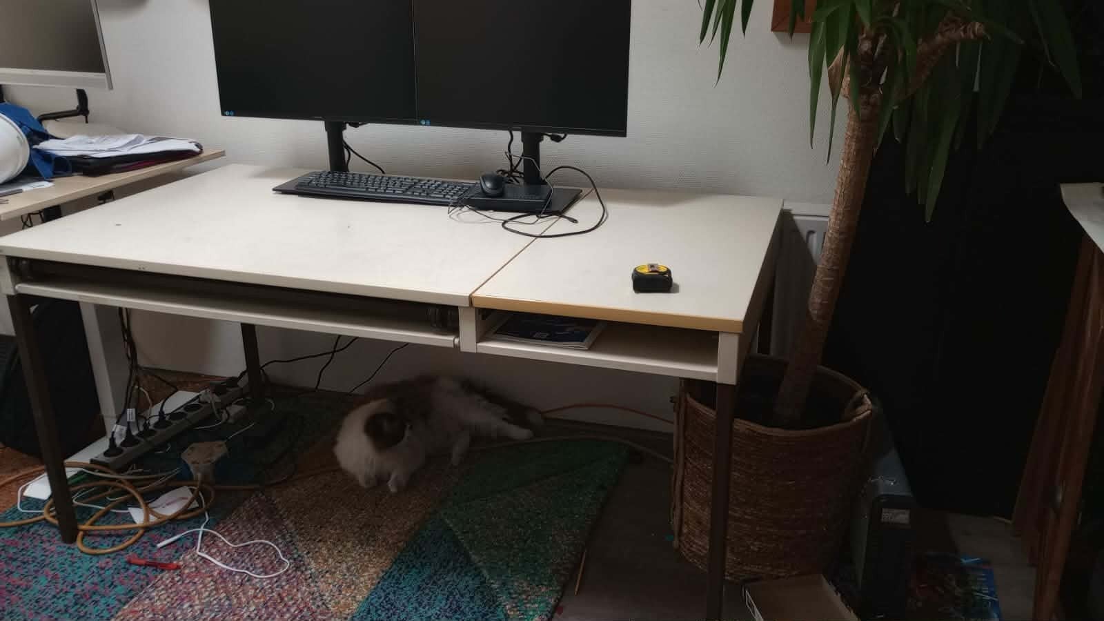 Bureau / tekentafel met verstelbaar blad (B:1600, D:850, H:7, Ophalen