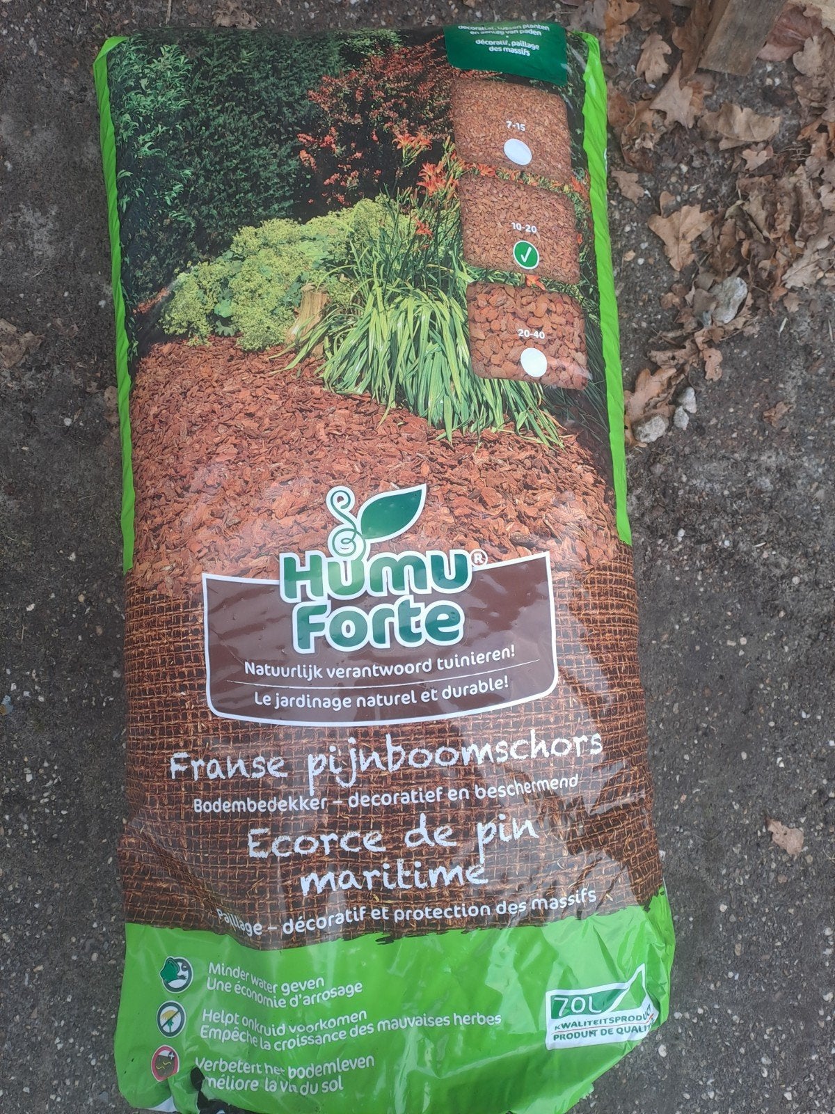 Humu Forte Franse Pijnbomschors 70L, Tuin en Terras, Ophalen, Nieuw, Overige typen
