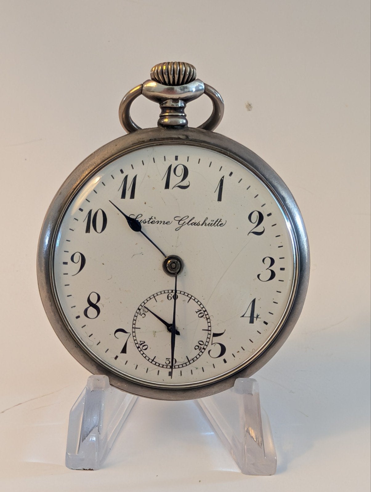 Antiek Glashütte Zakhorloge - Zilver, Sieraden, Tassen en Uiterlijk, Horloges | Antiek, Overige merken, Zakhorloge, Ophalen of Verzenden