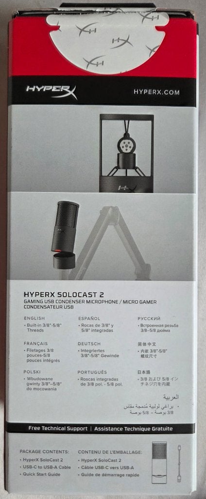 HyperX SoloCast 2 USB Microphone – Like New, Ophalen of Verzenden, Zo goed als nieuw, Studiomicrofoon