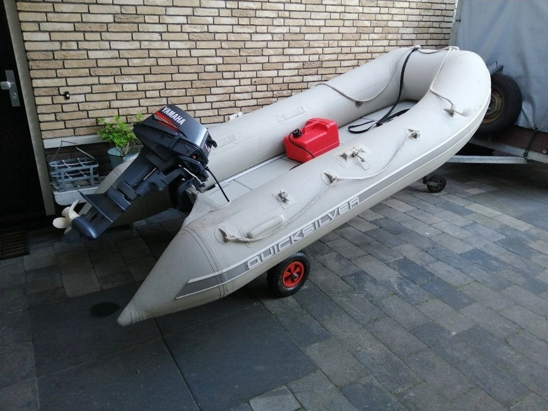 Quicksilver rubberboot met Yamaha buitenboordmotor, Watersport en Boten, Ophalen, 8 pk, Quicksilver, Gebruikt