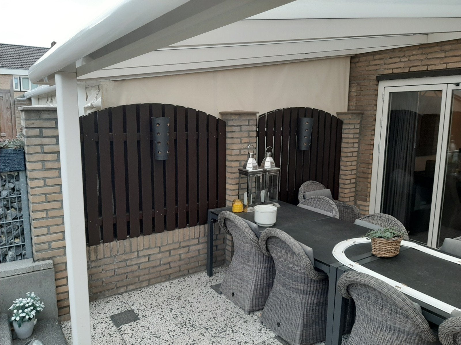 Tuintafel met 10 fauteuils, Tuin en Terras, Ophalen, Gebruikt