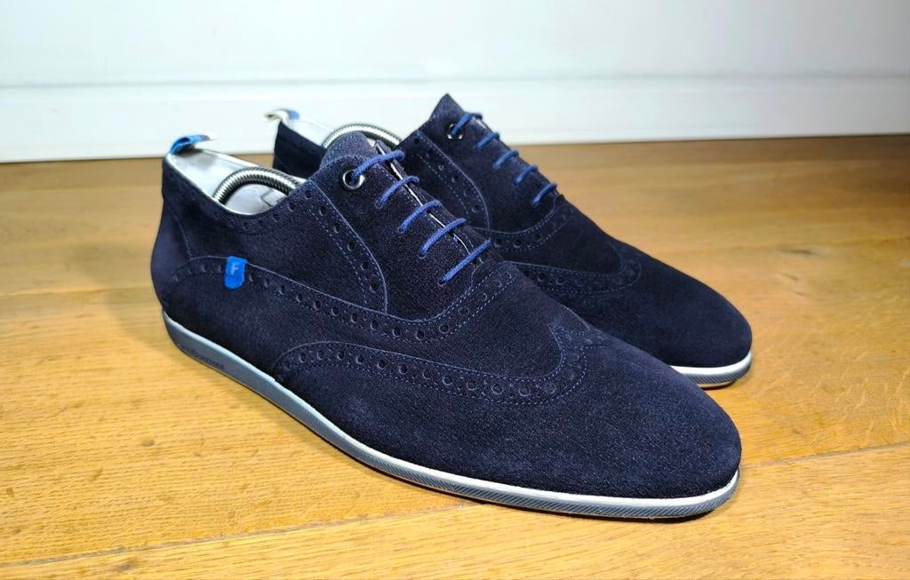 Floris van Bommel herenschoenen maat 8,5 / 42,5, Kleding | Heren, Schoenen, Ophalen, Blauw, Floris van Bommel, Zo goed als nieuw