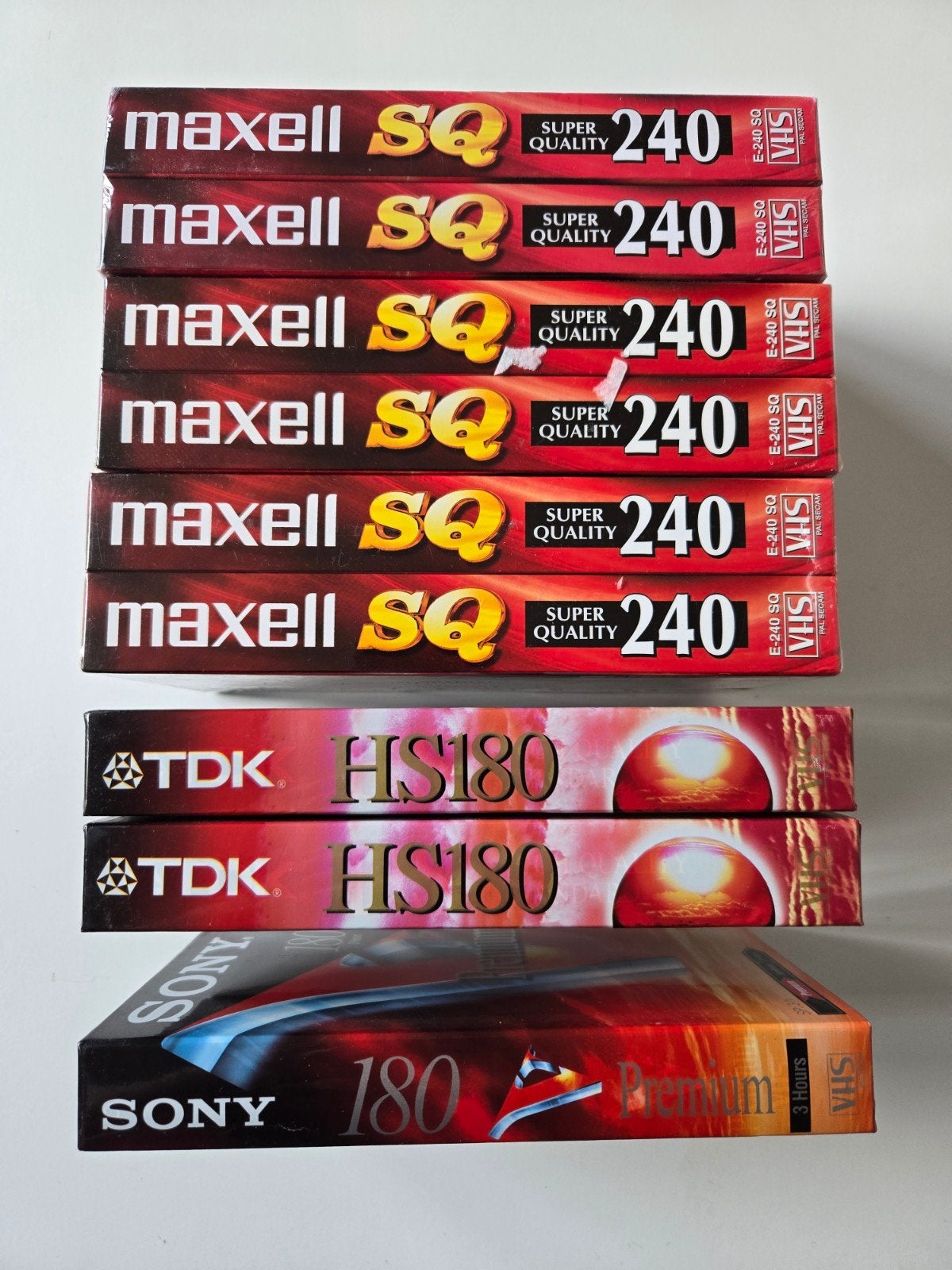 9 Gesealde VHS Videobanden: Maxell, TDK & Sony - Nieuw!, Cd's en Dvd's, Alle leeftijden, Overige genres, Ophalen of Verzenden