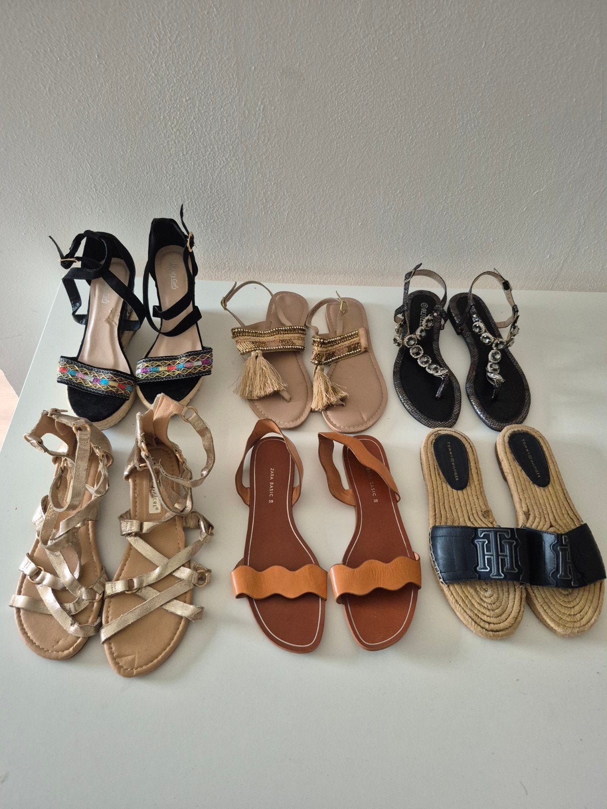 Diverse collectie sandalen en slippers - Maat 38, Ophalen of Verzenden, Gedragen, Overige kleuren, Sandalen of Muiltjes
