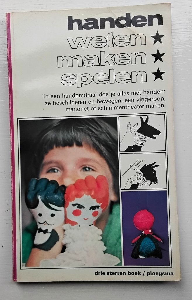 Boek: drie sterren boek: handen - weten maken spelen, Ophalen of Verzenden, Gelezen, Non-fictie