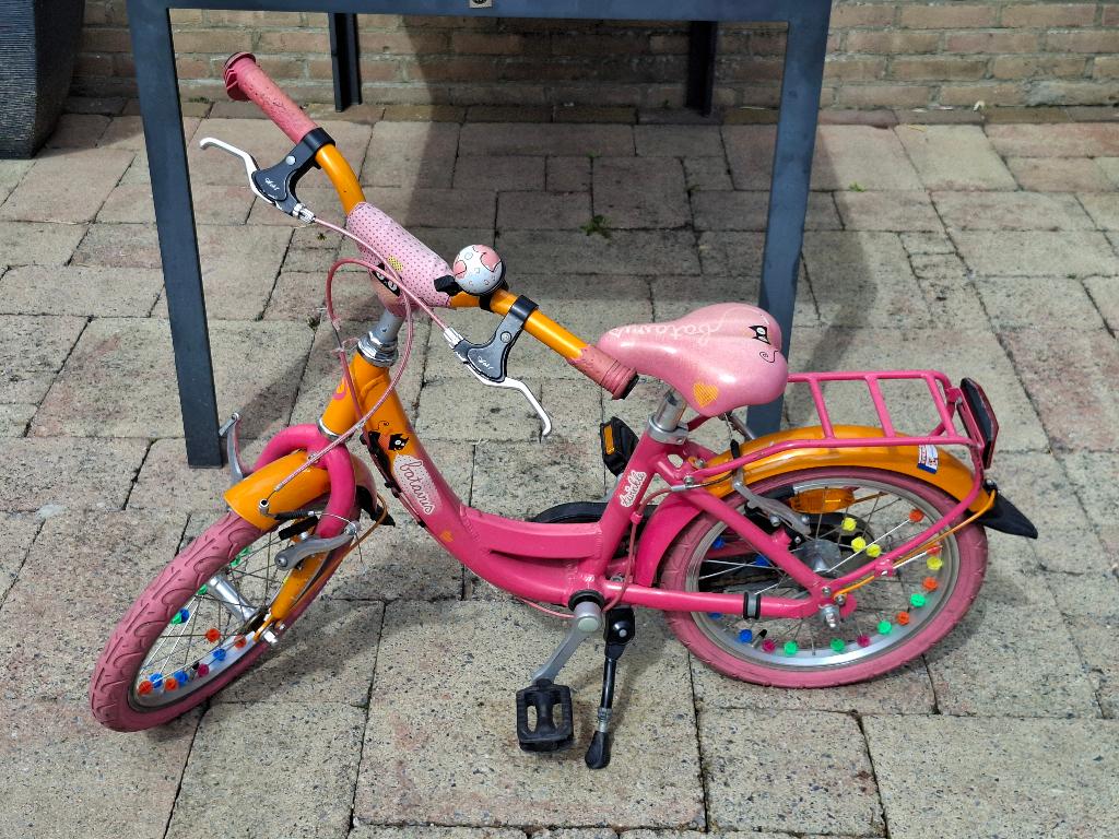Kinderfiets 16" Batavus met zijwieltjes., Ophalen, Zijwieltjes, Batavus, 16 tot 20 inch