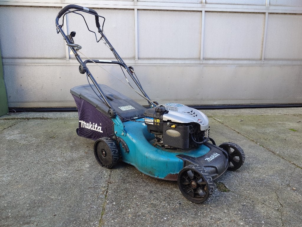 Makita PLM4621 gazonmaaier 46cm, Tuin en Terras, Cirkelmaaier, Gebruikt, Info@makita.nl, Makita