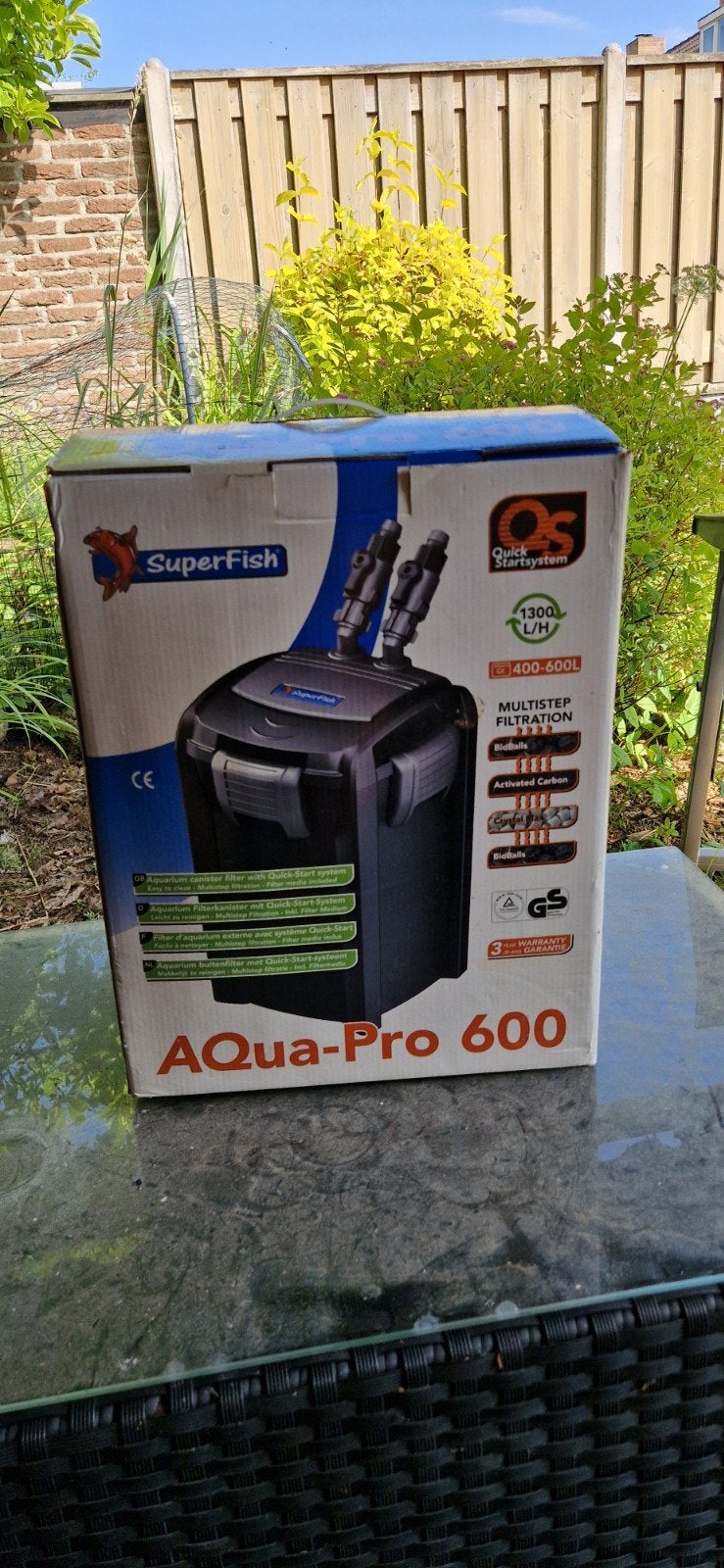 SuperFish AQua-Pro 600 buitenfilter aquarium, Dieren en Toebehoren, Vissen | Aquaria en Toebehoren, Ophalen, Gebruikt, Superfish