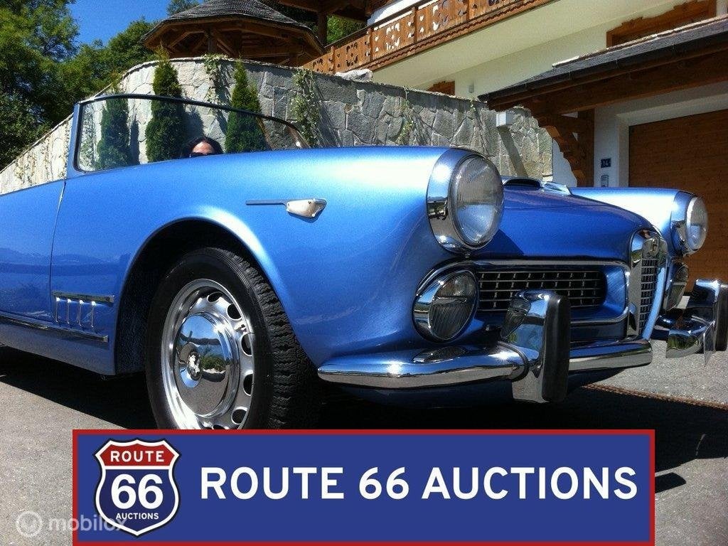 Alfa Romeo 2000 Spider Touring | 1960 | Route 66 Auctions, Overige carrosserieën, Zwart, Bedrijf, Handgeschakeld
