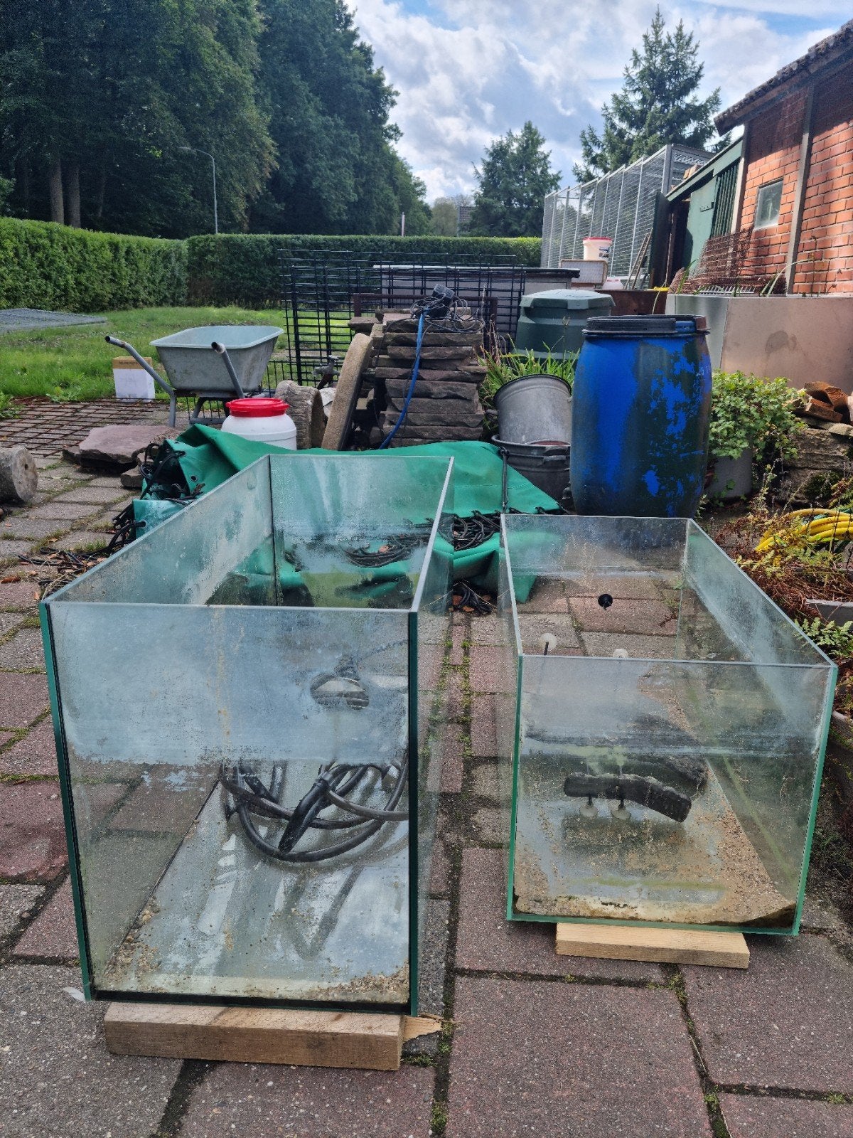 2 x volglas aquariumbakken GROOT 100x50x40 / 80x40x40 volled, Ophalen, Zo goed als nieuw, Leeg aquarium, Overige merken
