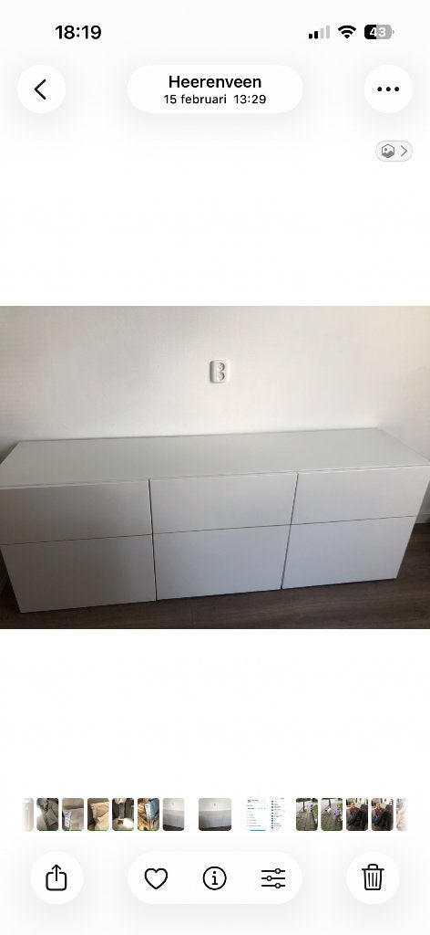 Opbergkast, Huis en Inrichting, Kasten | Kledingkasten, Ophalen, Gebruikt, 150 tot 200 cm, Minder dan 100 cm