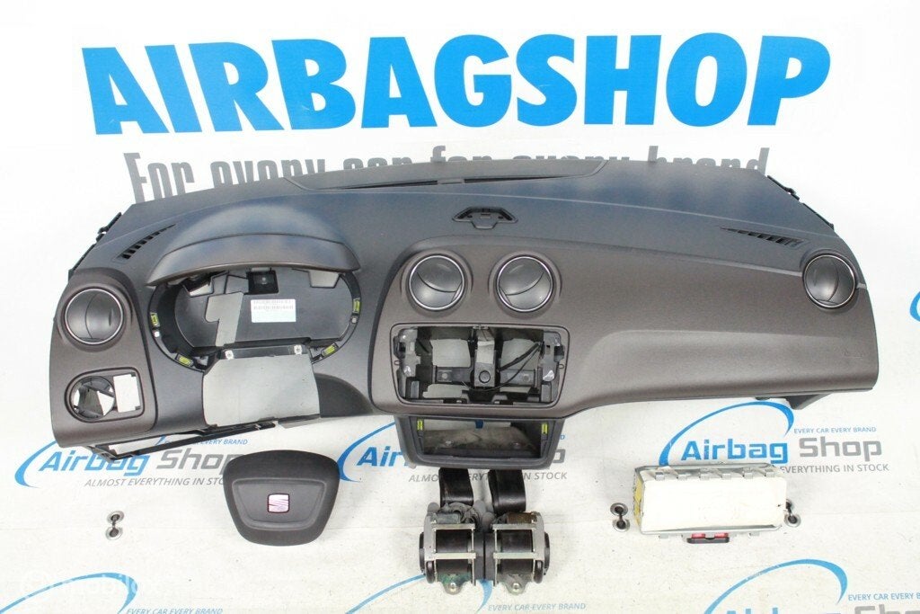 Airbag set Dashboard zwart/bruin navi Seat Ibiza (2008-2015), Gebruikt, Ophalen of Verzenden
