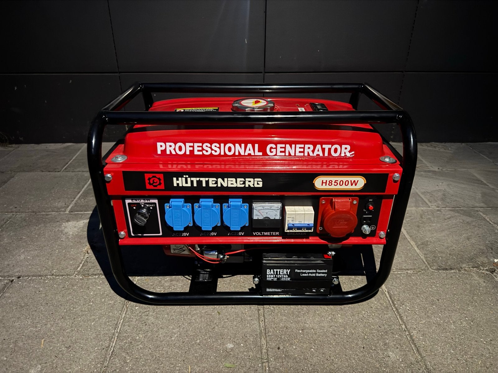 Hüttenberg H8500W Generator - Start wel, geeft geen stroom, Ophalen of Verzenden, Gebruikt