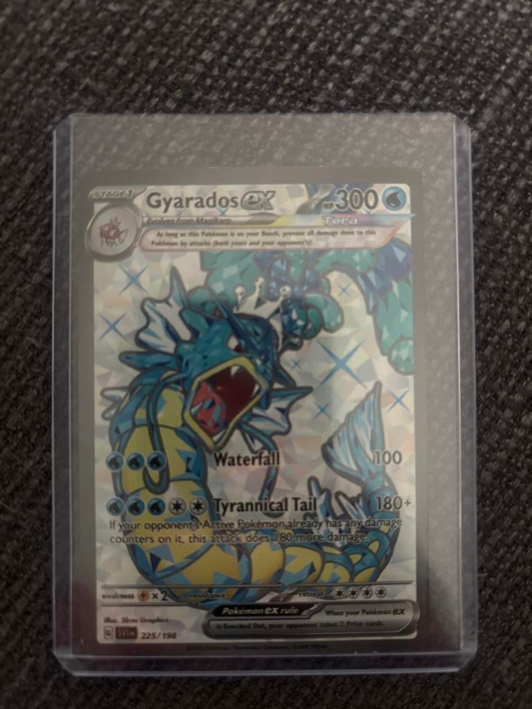Gyarados EX 225/198 Shiny Treasure EX Pokémon Kaart, Ophalen of Verzenden, Zo goed als nieuw, Losse kaart, Foil