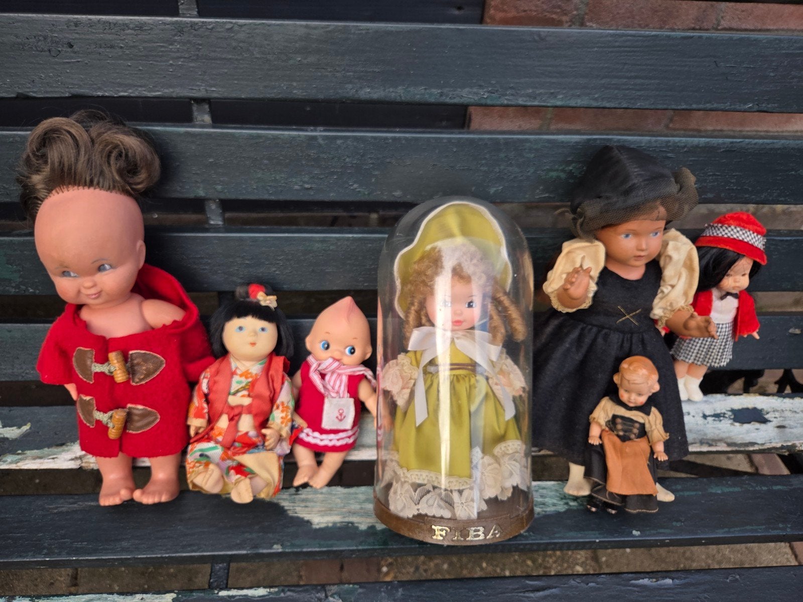 vintage poppen set, Verzamelen, Poppen, Ophalen of Verzenden, Gebruikt, Pop