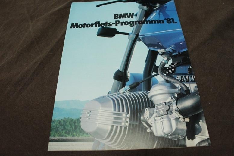 BMW motorfiets programma 1981 R100 R80 R65 R45 folder, Motoren, Ophalen of Verzenden, BMW