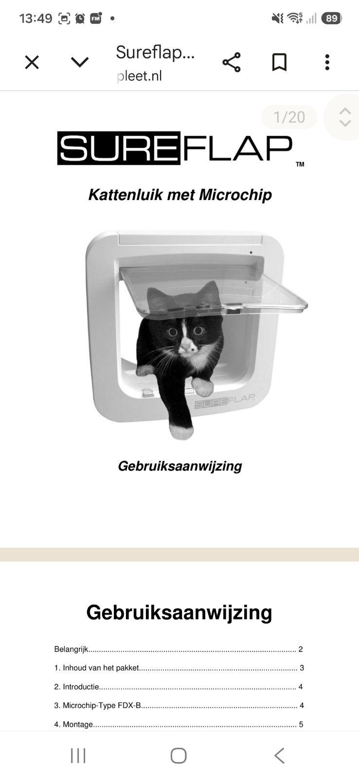 SureFlap kattenluik, Ophalen of Verzenden, Honden