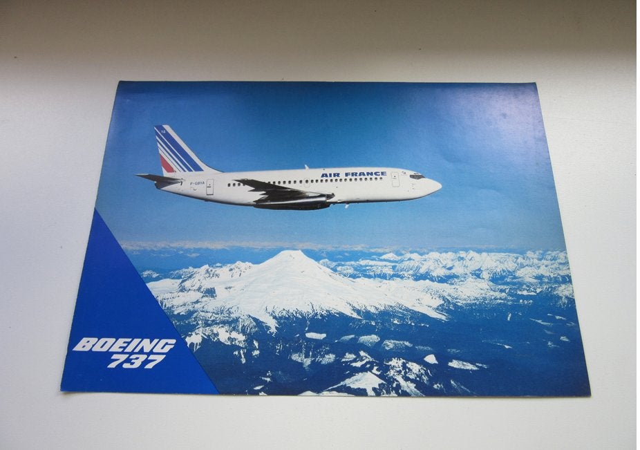 Air France Boeing 737 brochure, Verzamelen, Luchtvaart en Vliegtuigspotten, Verzenden, Gebruikt, Overige typen