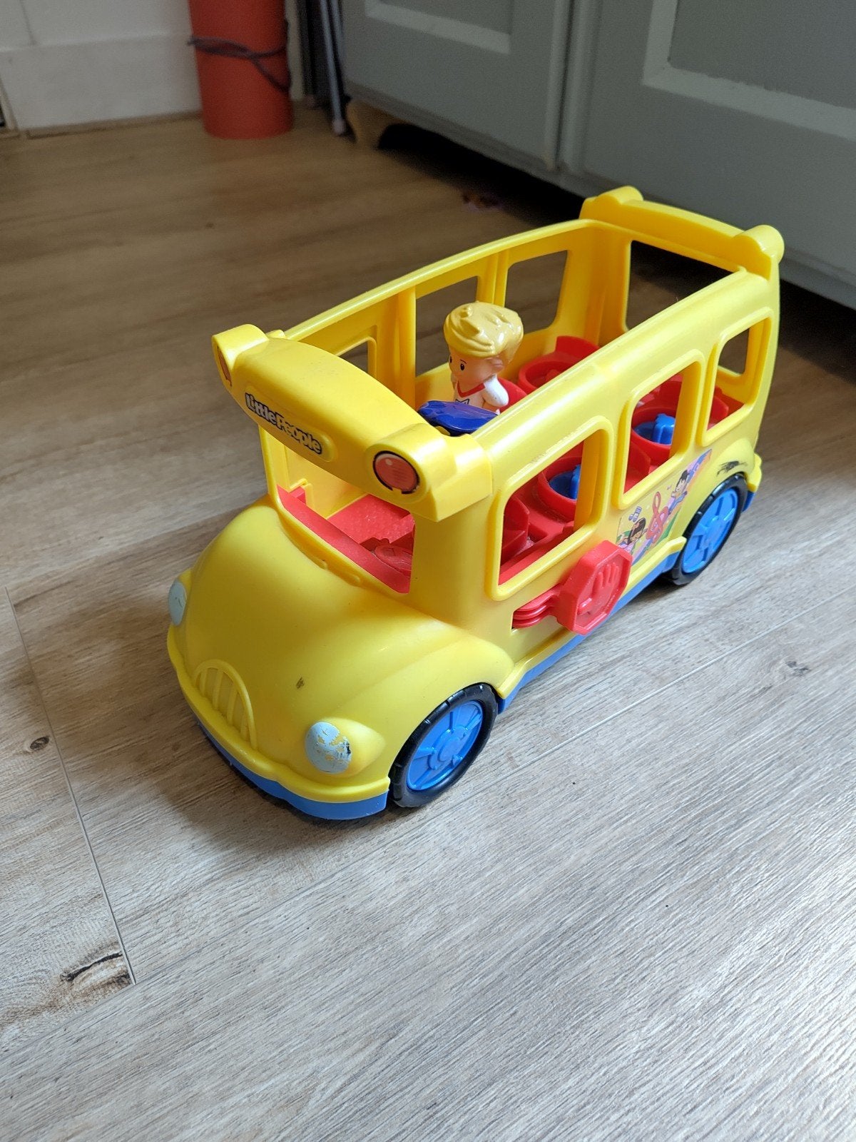 Fisher Price little people schoolbus, Ophalen, Gebruikt, Speelset, Met geluid