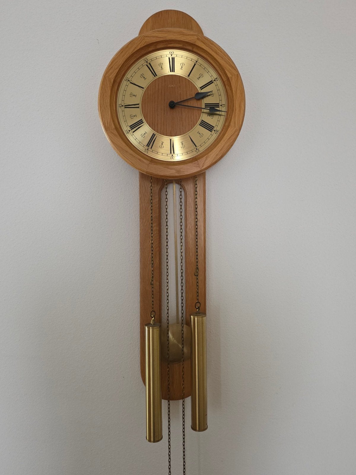 Prachtige vintage wandklok met gewichten, Ophalen