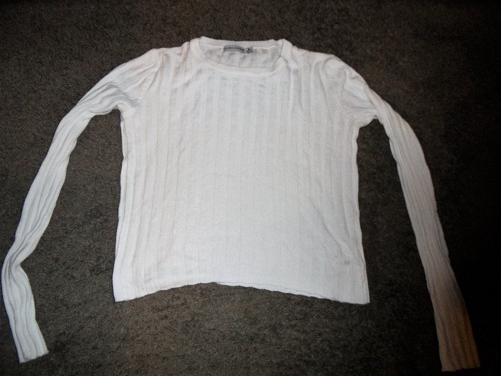 Wit, naveltruitje van Bershka, maat M, Maat 38/40 (M), Wit, Zo goed als nieuw, Bershka