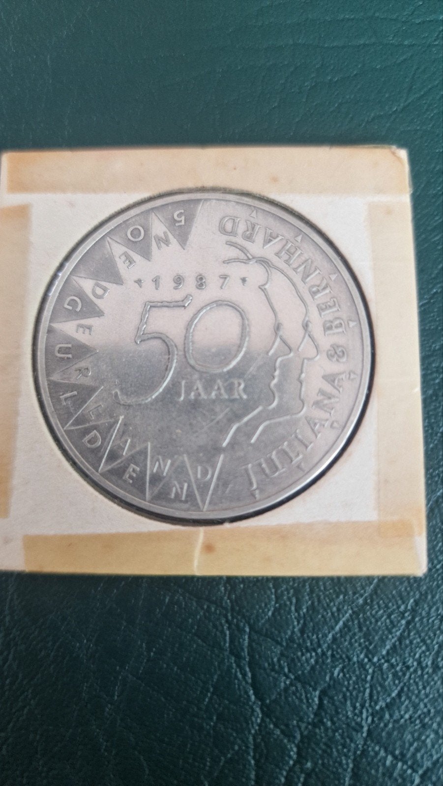 50 Gulden Zilver 50 jaar Juliana & Bernard 1987, Postzegels en Munten, Penningen en Medailles, Ophalen of Verzenden, Zilver