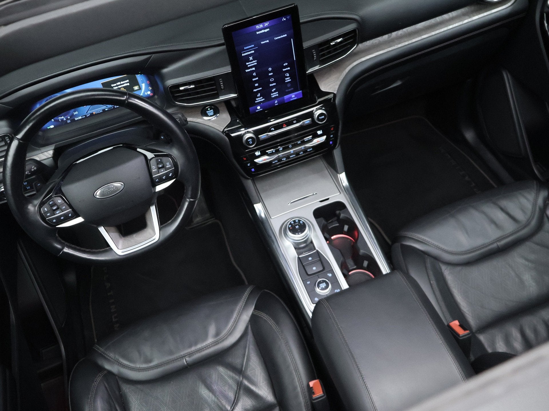Ford Explorer 3.0 V6 EcoBoost PHEV ST-Line 7P Sport (PANORAM, Automaat, Adaptive Cruise Control, Zwart, Leder