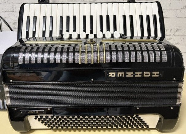 Hohner Verdi III Accordeon, Gebruikt, Met koffer, Hohner, 120-bas