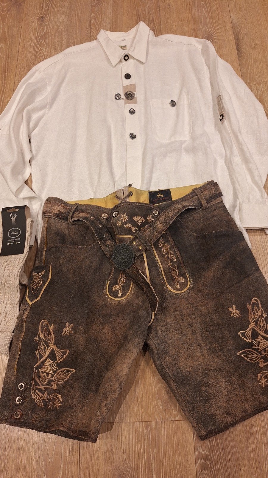 Lederhose 3xl trachten overhemd kousen, Ophalen of Verzenden, Gedragen, Overige maten