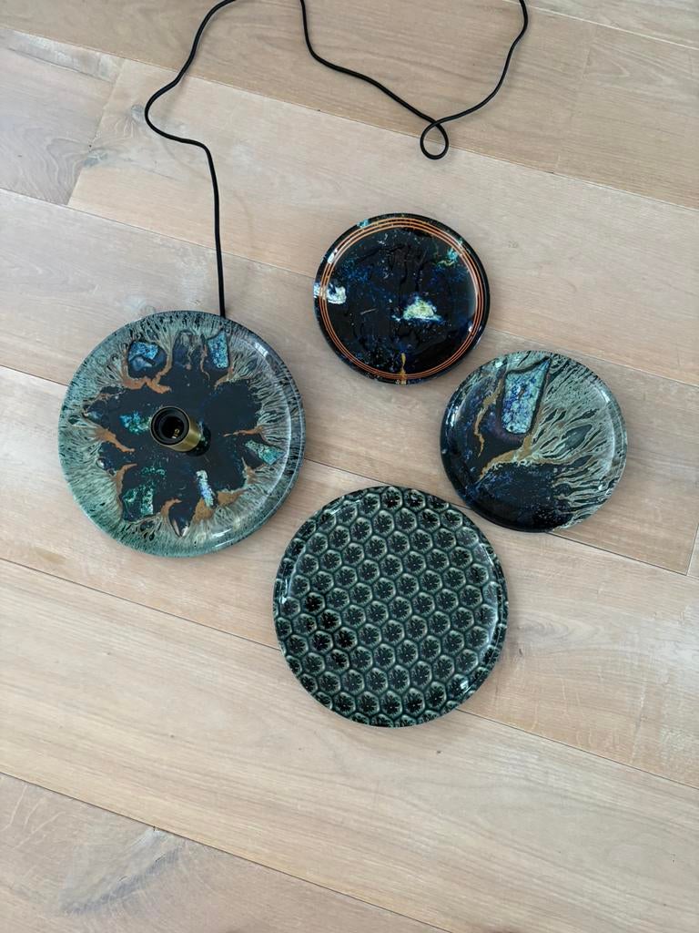 Wandlamp met 3 bijbehorende wandborden, Ophalen, Zo goed als nieuw