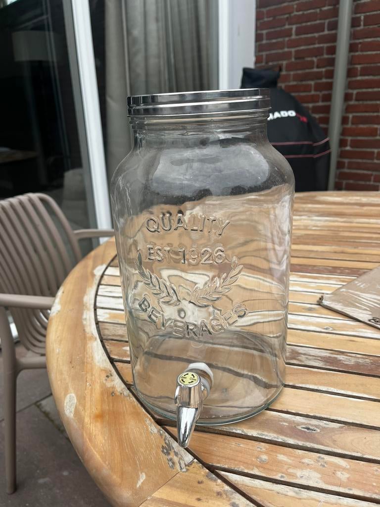 Glazen drank tap / dispenser, Ophalen, Gebruikt