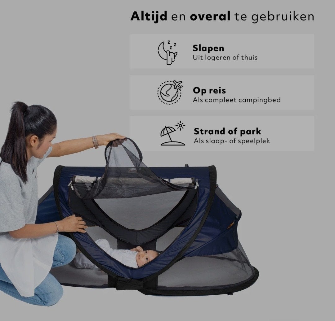 Deryan pop-up tentje / reiswieg voor baby/dreumes zgan, Ophalen of Verzenden, Zo goed als nieuw, Reisbedje