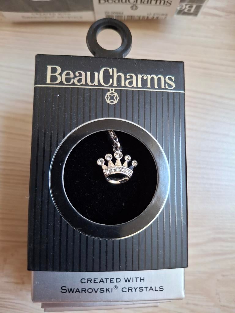 BeauCharms Kroon Hanger met Swarovski Kristallen, Ophalen of Verzenden, Nieuw, Overige materialen, Overige merken