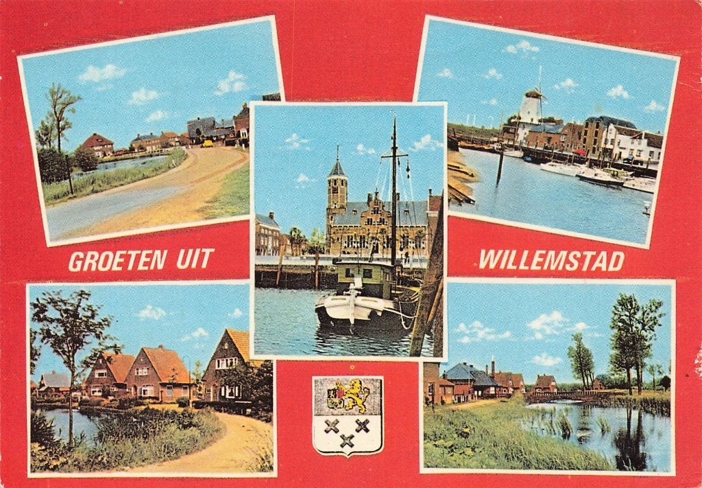 Groeten uit Willemstad, Verzamelen, Ophalen of Verzenden, 1960 tot 1980, Gelopen, Noord-Brabant