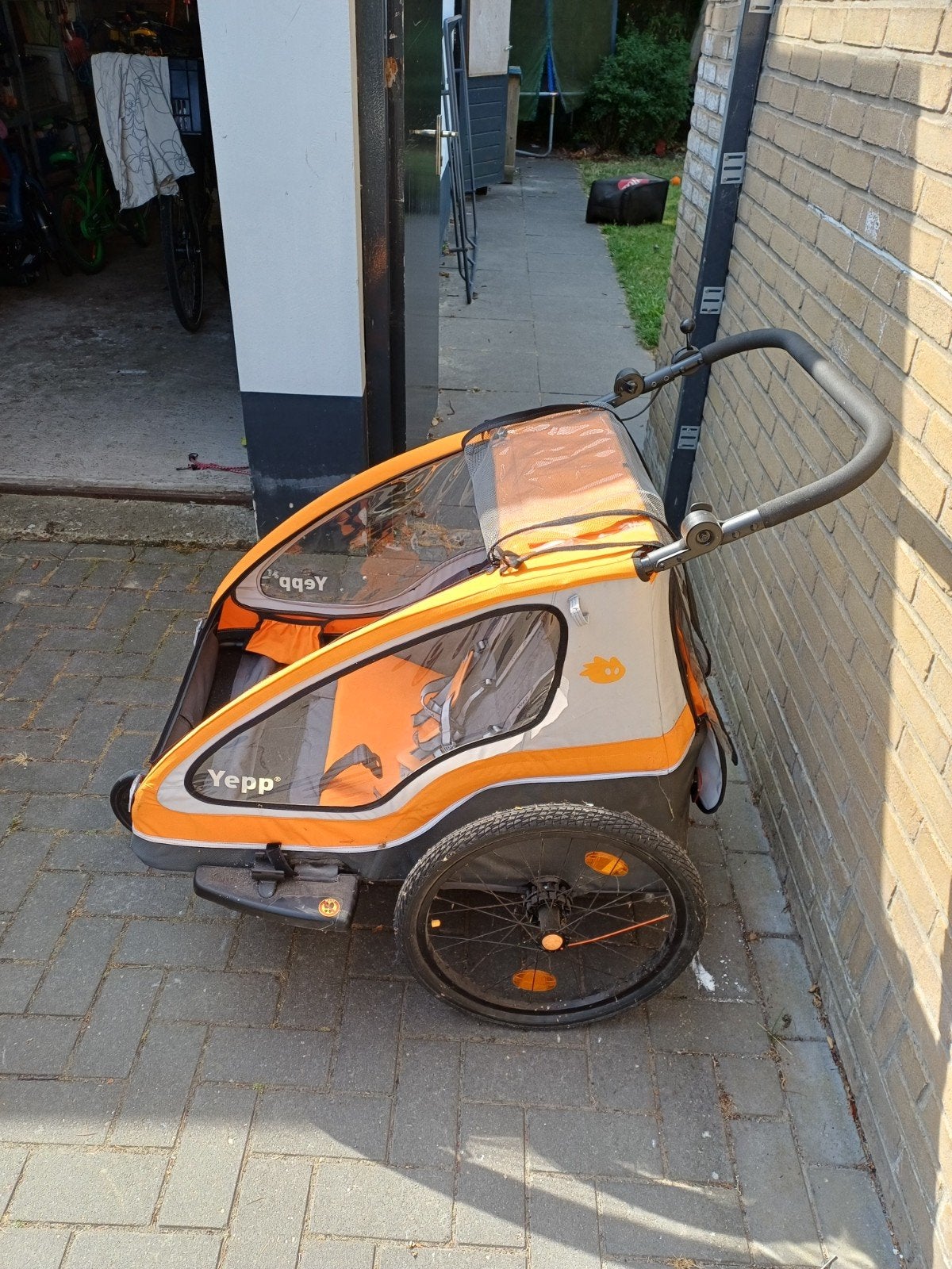 Yepp Kinderkar - Comfortabele en veilige fietskar, Gebruikt, Yepp, Opvouwbaar, Ophalen of Verzenden